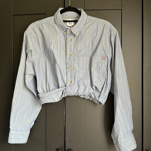 BDG striped button down crop shirt - Picture 1 of 3
